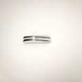 Fermaglio per capelli in lega di zinco lucido argento con doppio design ad arco parallelo - Barra Doppia d'Argento