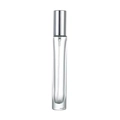 Flacon atomiseur de parfum 10ml en verre avec bouchon argenté en métal - Cylindrique Argent