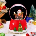 Aimant boule de cristal de Noël avec le Père Noël sur son traîneau et des rennes - 5192 Traîneau / Grand 100 Neige+Lumière+Musique
