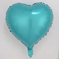 18-inch Tiffany blue heart-shaped aluminum foil balloon for party decoration - Neon Blue