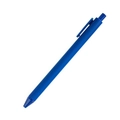Custom blue Macaron Morandi color plastic ballpoint pen with clickable clip design - Dark Blue