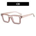 Occhiali quadrati TR90 anti luce blu con montura trasparente marrone tè per donna - TR90 Anti-Luce Blu / Marrone Tè Trasparente
