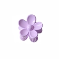 Matte purple flower claw clip for women, small floral resin hair accessory - 3.5cm / Glossy Light Purple