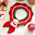 Christmas pet collar with knitted snowman decoration in festive red and white wool - Christmas Snowman-M / Within 6kg