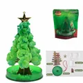 Magic crystal growing Christmas tree kit with green tree base and ornaments - Large Bagged / Green
