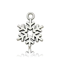 Silver zinc alloy snowflake pendant charm for DIY jewelry making and Christmas decoration - Antique Silver Snowflake B