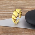 Einzigartiger 18K vergoldeter verstellbarer Ring aus Kupfer im minimalistischen Stil - Einstellbar Offen / Gold
