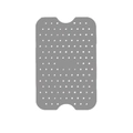 Alfombrilla de silicona gris para freidora de aire doble con textura antiadherente y bordes - Gris
