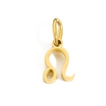 Golden Leo zodiac symbol pendant in stainless steel with a polished finish - Leo (Gold)