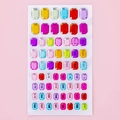Colorful rectangular acrylic gemstone stickers set for children DIY craft projects - Multi-size Colorful Rectangle