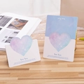 Minimalist gradient star heart 3D card in soft purple, pink and blue dreamy tones - Love Love / Light Blue Zircon