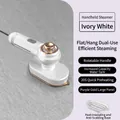 Stira camicie portatile bianco avorio con dettagli oro rosa e manico rotante - Spina UK / Avorio