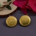 Pendentifs médaillons ronds en bronze antique avec motifs floraux vintage et fini lisse - N°16 Médaillon Rond Sculpté (20*23mm)