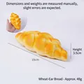 Weiches PU Slow Rebound Weizenbrot 19cm in Goldbraun für Küchendekoration - 19cm Gemustertes Brot (Langsamer Rückprall)