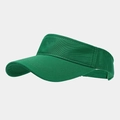 Detail view of the green sun visor hat showing twill cotton texture and side stitching - Adjustable / Green