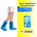 Blue disposable waterproof tall shoe covers with 50cm height for outdoor travel - Adult / Shoe Type Covers - Blue