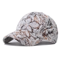 Unisex baseball cap with elegant maple leaf print and vintage floral pattern in white - Adjustable / White Leaf