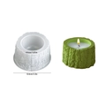 Tree stump sunflower resin mold for DIY candle holders with clear size measurements - Sunflower Round Storage Box - Bottom / White