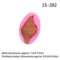 Pink silicone seashell mold for fondant with detailed conch shell texture design - Style 3 Shell (7.5*4.7*2cm) / Pink