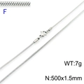 Silver stainless steel snake chain necklace 1.5mm width 500mm length with lobster clasp - Silver 1.5mm Width 50cm Length (KN203597-Z)