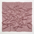 Pink satin square scarf with a soft matte finish and elegant silk texture for women - Pink (13#)