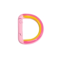 D-ring spring buckle in pink and yellow finish for DIY keychains and bag accessories - Hot Pink