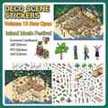 Kit stickers déco 2.5D festival de musique île avec carte décor et 3 feuilles PET - Festival de Musique sur l'Île