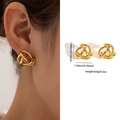 Gold Intertwined Knot Studs ZJGE0657