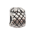 Silver alloy large hole bead with pinecone texture for DIY bracelet jewelry making - Round Pineapple 8x10mm