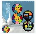 Sunflower felt busy board for toddlers with buckles zippers and learning clock features - Sun Flower Learning Board / 24*28
