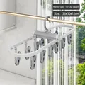 Nordic gray 12-clip square drying rack for socks and underwear, dimensions 36x30x12cm - Standard Foldable Square 12-Clip Socks Rack - Nordic Grey