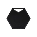 Hexagonal black silicone body brush with textured bristles and hanging hole design - Standard Type / Black