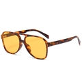 Occhiali da sole aviator classici con montatura tartarugata retro e lenti gialle - Montatura Tartarugata Lenti Visione Notturna
