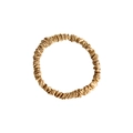 Golden 22mm mulberry silk scrunchie with pleated texture for smooth hair protection - XS Extra Small / Dark Gold