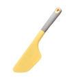 Grande spatola in silicone giallo con manico grigio e foro per appendere crema torte - Giallo