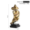 Sculpture moderne dorée Le Silence est d'Or décor d'art abstrait sur socle noir - Or Bruni-Moyen-Le Silence est d'Or