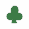 Funny green club emoji acrylic hair clip with a stylized graphic on white background - Club Pattern (QT--CY130)