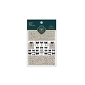 Autocollants ongles floraux FS-009 avec nœuds noirs et motifs en tweed élégants - Style de Nœud et Tweed en Relief 3D (FS-009)