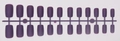 Detailed view of matte purple long square press-on nails arranged on a plastic runner - Matte Purple