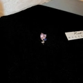 Silver-plated stud earrings with heart-shaped lavender zircon and multicolor stones - Pink Heart Zircon