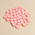 Mix of 10mm pink and white plum blossom clay beads for DIY jewelry making - Yellow