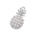 Ciondolo a forma di ananas in argento con perle per creazione gioielli fai-da-te - Ananas / Oro Bianco
