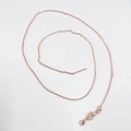 Chaîne croisée réglable en or rose avec bout aiguille et fermoir homard - O chaîne / Plaqué Or Rose
