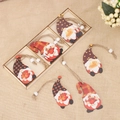 Set di 6 decorazioni in legno per gnomi della festa del raccolto con motivi a quadri - 9Pz/Scatola Stile A Gnomi in Legno