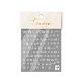 Selbstklebende 5D-Nagelsticker mit weißen Blumen und Herzen im dünnen Design - Weiße Reine Duftende Blumen (to1235)