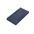 Navy blue rectangular silicone soap box with drainage design and engraved logo - Minimalist-Purple Blue