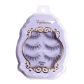 3 pairs of natural cross false eyelashes style N08 with transparent band in purple box - Sharpened Style N08(磨尖3Pairs-N08)