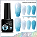 LILY'CUTE thermal nail gel LC-T05 showing temperature color change from blue to white - 05 (Blue to White)