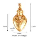 Micro-set copper hollow heart-shaped mini pendant in rose gold finish with zircon inlay - Clear Marquise Heart (L489048-Clear)