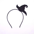 Top view of a black witch hat headband for Halloween costumes on a white background - Witch Hat